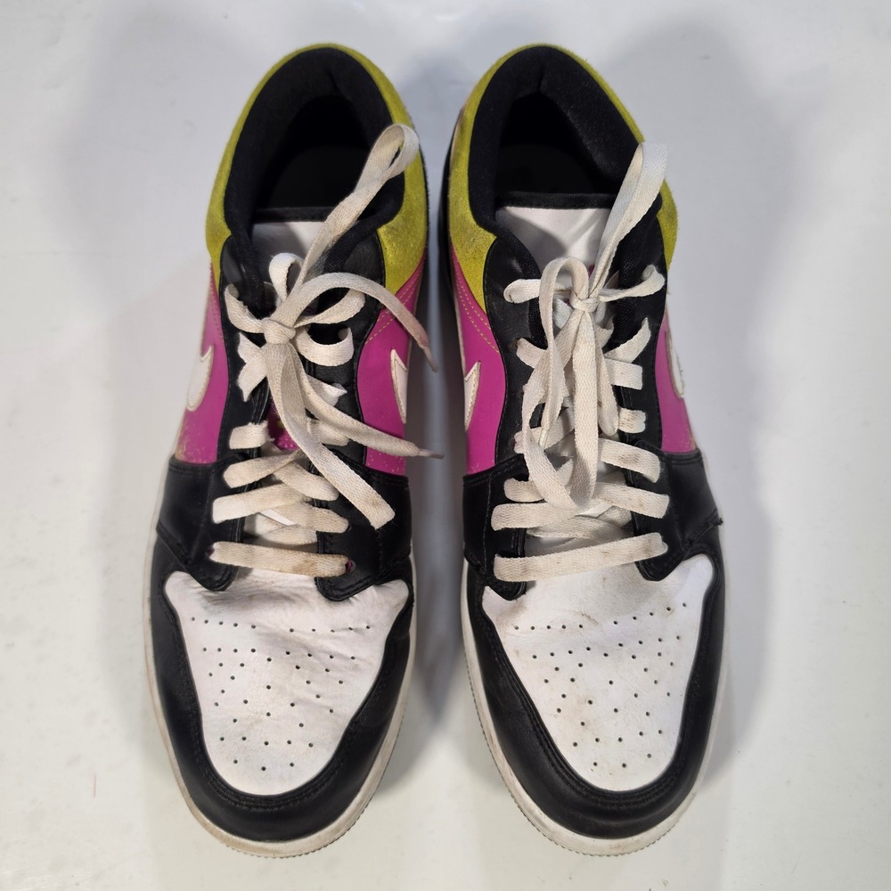 Nike Air Jordan 1 Low SE Spray Paint Active Fuchsia Cyber CW5564-001 Mens Sz 12